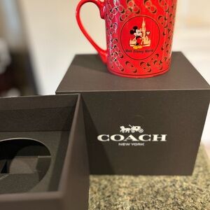COACH Disney Parks WDW 50th Vault Collection Mickey Mouse Coffee Mug NEW in BOX